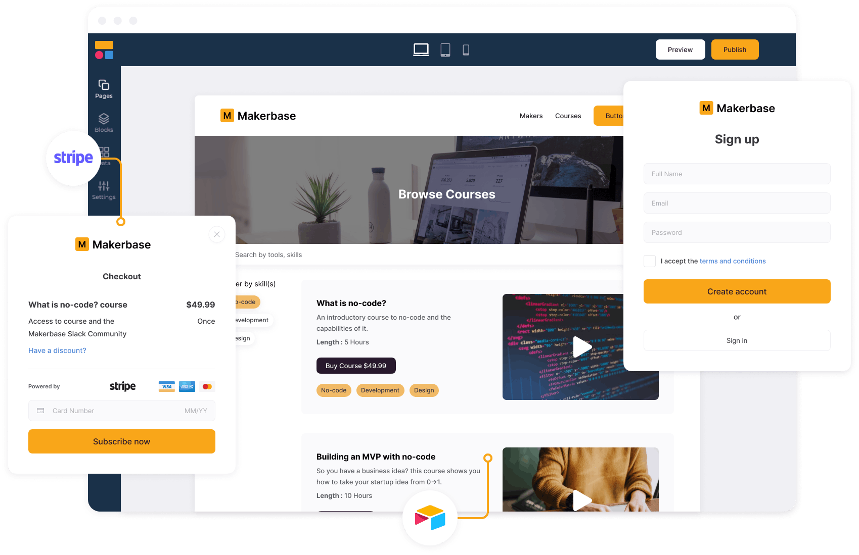 member-only website built on Softr