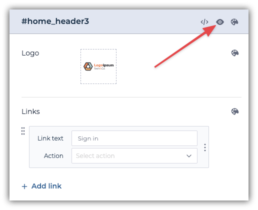 configuring block visibility