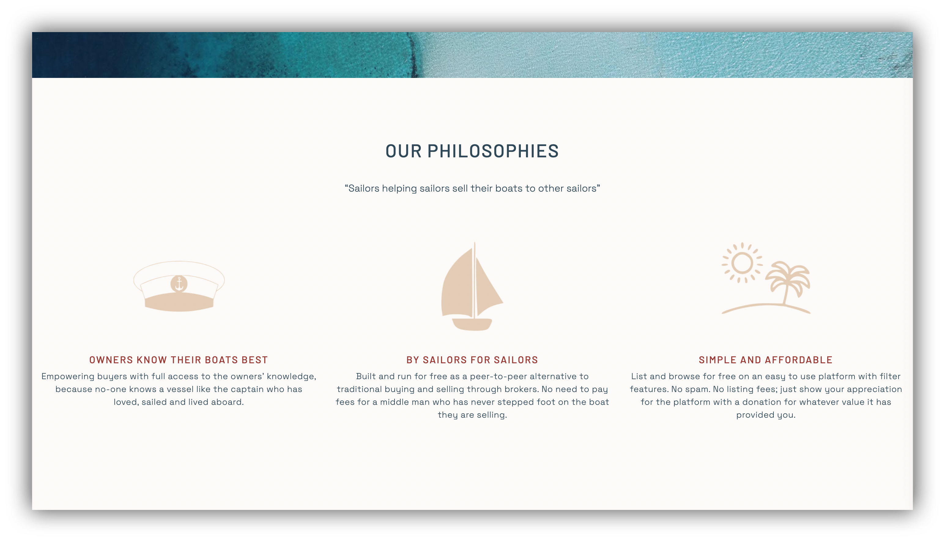 Online marketplace example Boats by Owners