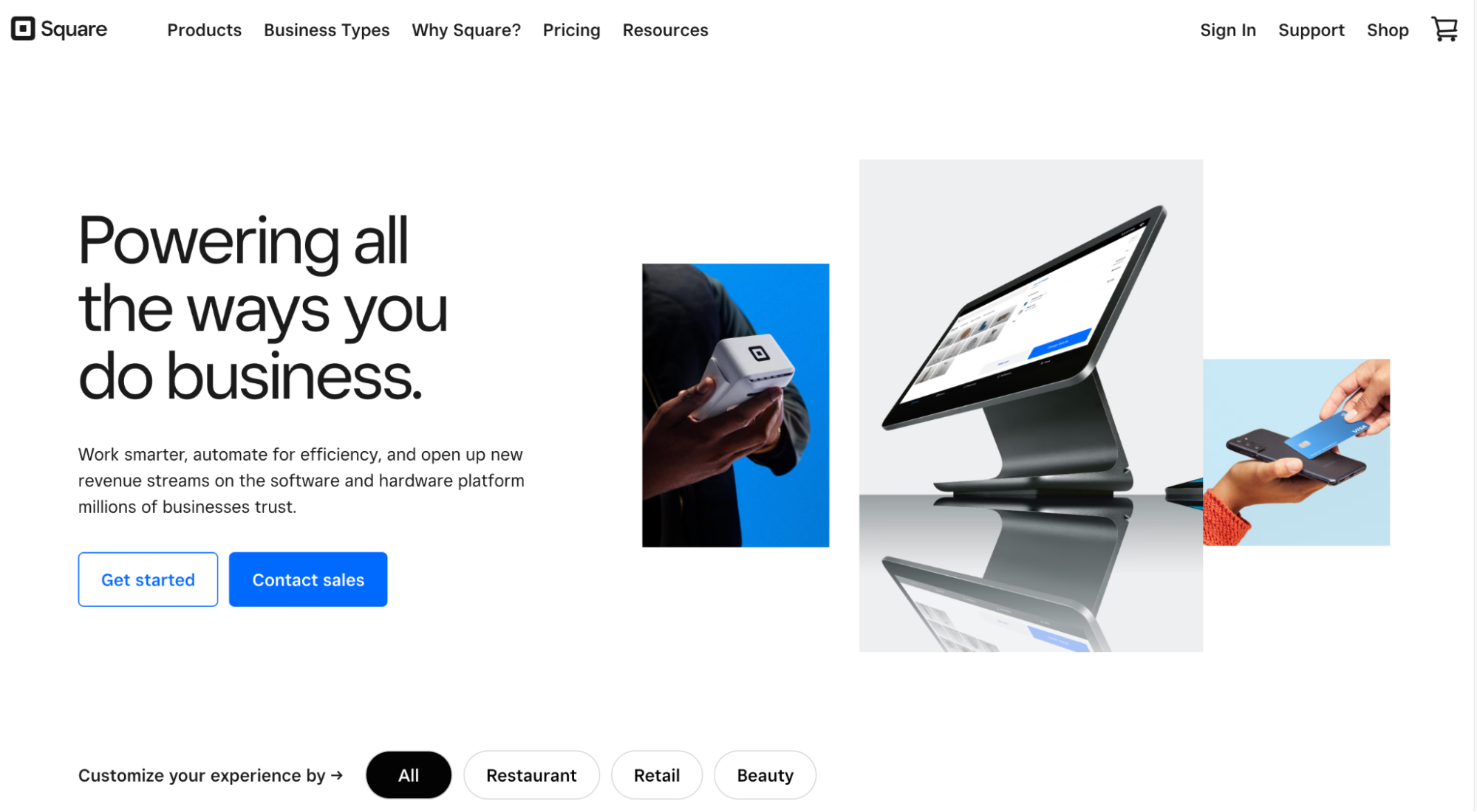 square homepage