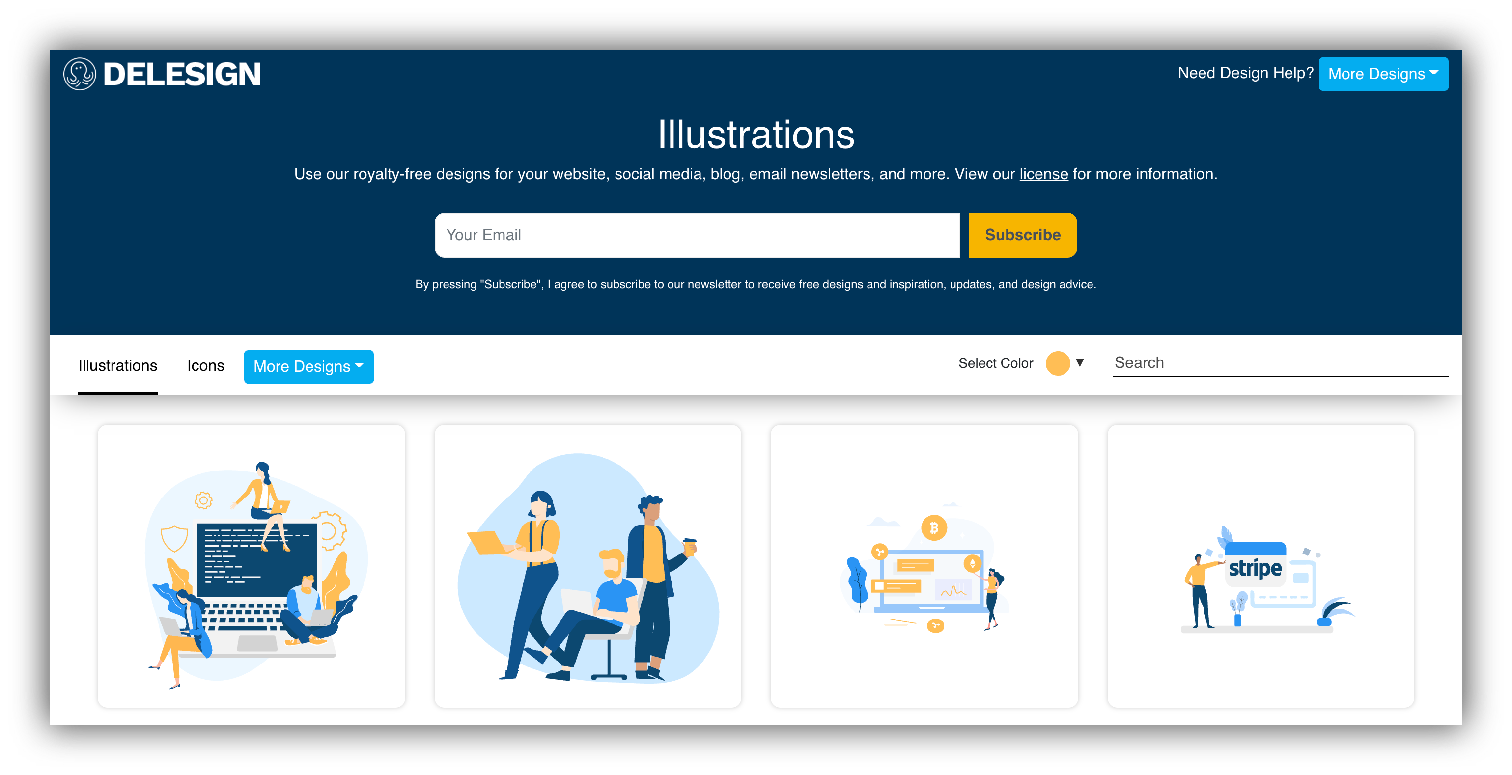 delesign svg illustrations website