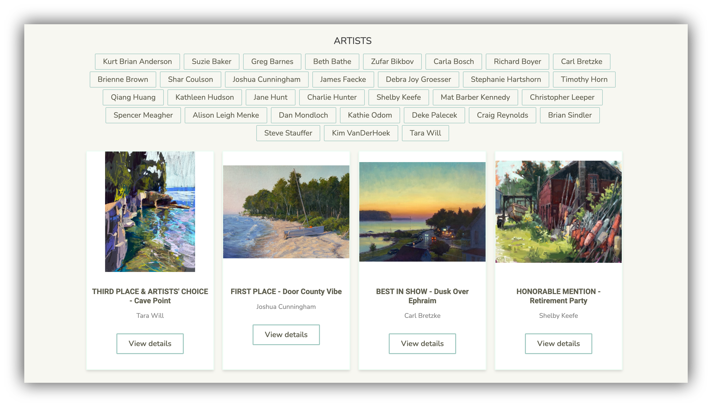 door county plein virtual gallery directory