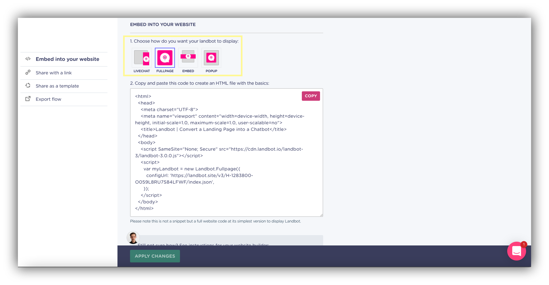 choosing embed format