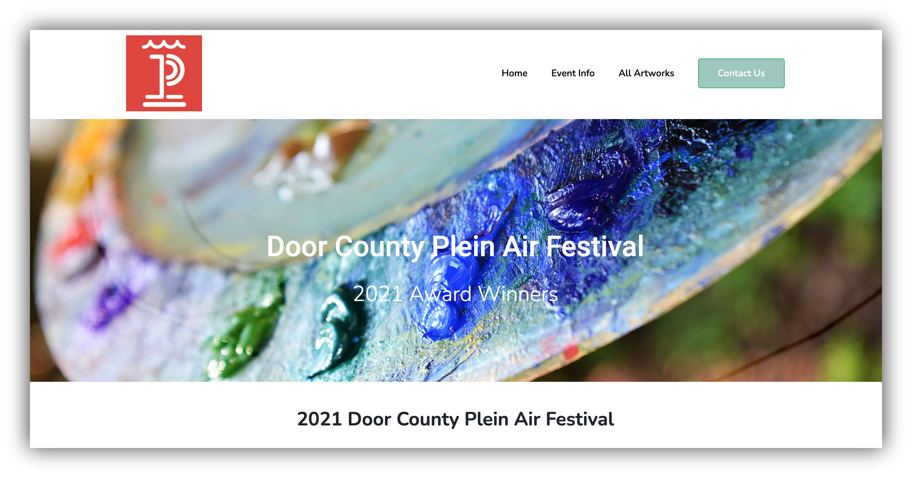 door county plein air festival home page